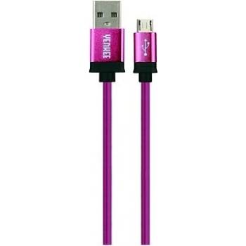 Yenkee YCU 201 BPE propojovací USB 2.0 A -> micro USB B, 1m, fialový