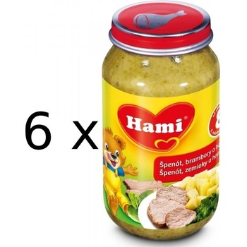 Hami Špenát zemiaky a hovädzie 6 x 200 g