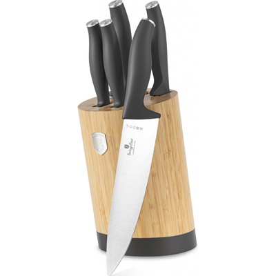 Berlingerhaus BH 2672 se stojanem Bamboo Anthracit Collection 6 ks