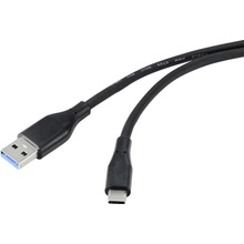 Renkforce RF-4995178 USB 3.2 Gen1 USB-A zástrčka USB-C ® zástrčka 3m černý