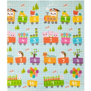 Image 1 of Petite&Mars Подложка за игра Petite&Mars - Joy Max, 180 x 150 cm, Влакче (8596202000921)