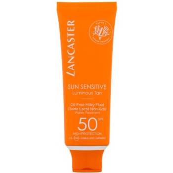 Lancaster Sun Sensitive Oil-Free Milky Fluid SPF50 лек слънцезащитен крем за лице за чувствителна кожа 50 ml унисекс