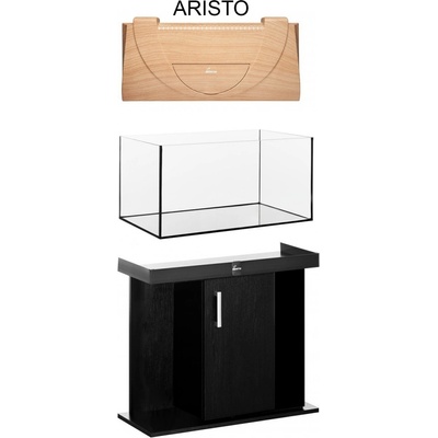 Diversa Comfort 60 rovný akváriový komplet čierny LED plastový kryt šedý 54 l