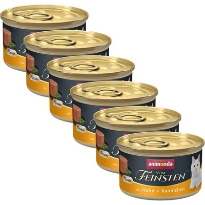 Animonda Vom Feinsten Cat Adult - пиле и заек 6 x 85 г