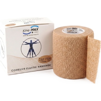 Kine-Max Cohesive Elastic Bandage elastické samofixační obinadlo (kohezivní) tělové 2,5 cm x 4,5 m