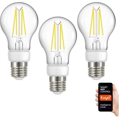 IMMAX NEO LITE SMART sada 3x filamentová žiarovka LED E27 7W teplá, studená biela, stm, Wi-Fi, TUYA
