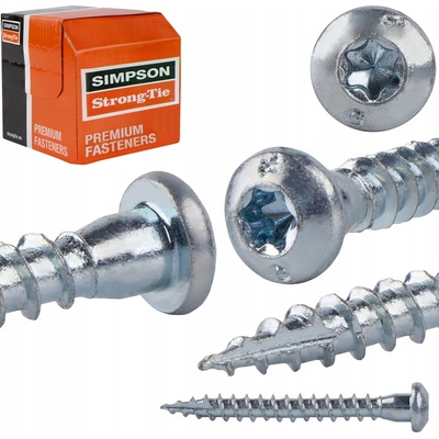 Tesárske skrutky 5x40 mm 250 ks TORX pre spojovacie prvky Simpson CSA
