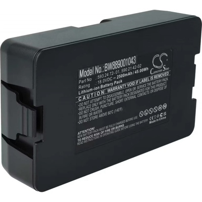 VHBW Gardena 250 / 400 / 500, 18 V, 2.5 Ah - neoriginální – Hledejceny.cz