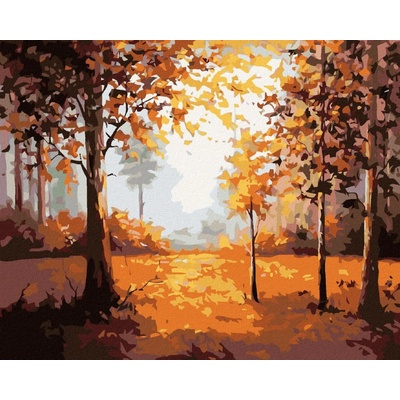 zuty Malování podle čísel Podzimní les 100 x 80 cm bez rámu a bez vypnutí plátna
