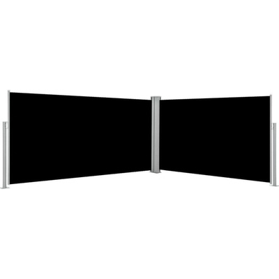 Greatstore Zatahovací postranní markýza černá 160 x 600 cm