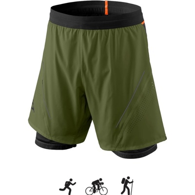 Dynafit Alpine Pro 2in1 shorts Men pánské běžecké kraťasy winter moss