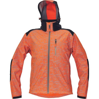 Cerva Knoxfield printed softshell oranžová