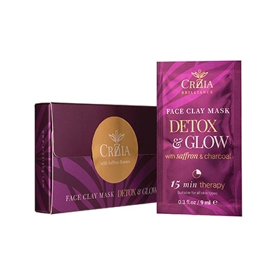 Crozia Detox & Glow face clay mask 6pcs in box Маска за лице дамски 55ml