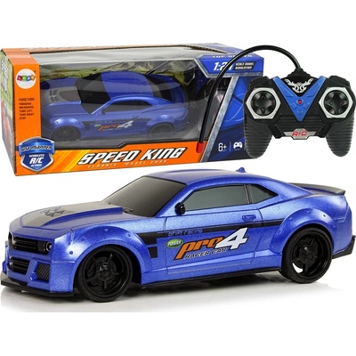 LeanToys Sportovní auto na dálkové ovládání modré 1:24