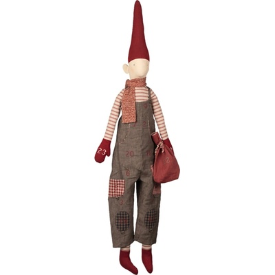 Maileg Adventný kalendár škriatok Pixy Boy Brown 121 cm