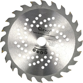 GEKO Kotouč pilový vidiový s otvory, 185x20x24T