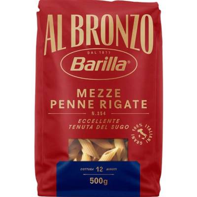 Barilla Al Bronzo Mezze Penne Rigate č. 354, 500 g