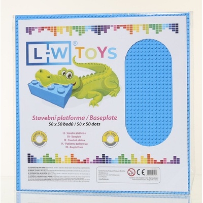 L-W Toys Velká podložka na stavění 50x50 modrá
