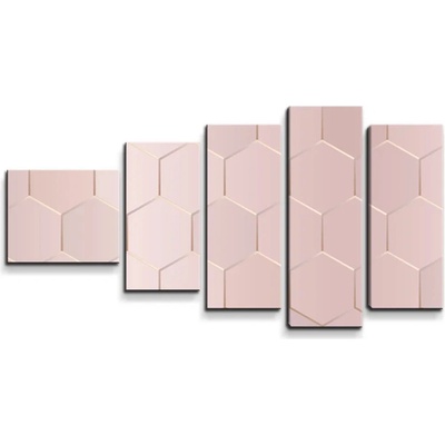 Sablio Obraz - 5-dílný Rose gold - 100x60 cm