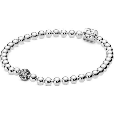PANDORA Náramek Kuličky a pavé 21 cm 598342CZ-21