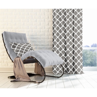 Zatemňovací látka Ornament šedý - oboustranný tisk - zbytek 4,55m - látka v metráži 370639-101