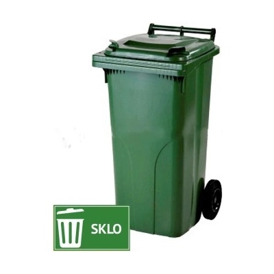 Meva plasová popolnica s vekom 120 l zelená MV-0004-2