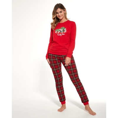 Cornette Коледна дамска пижама в червен цвят Family Time 671/306V-59851-13 - Червен, размер XL
