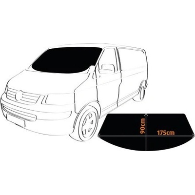 AUTOMAX tepelná clona zimná čierna 175x90cm