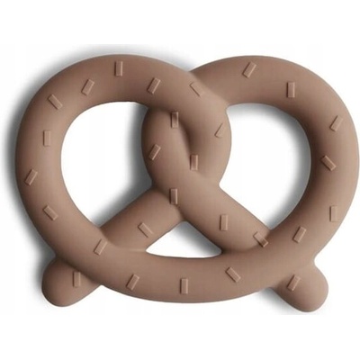 Mushie silikon kousátko Preclík Pretzel natural