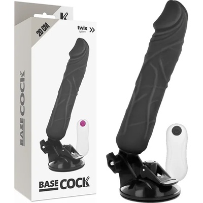 Вибратор с вакуумна основа, 12 режима, 20см. - Basecock Twix 4 (D-223005)