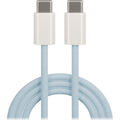 Maxlife MXUC-06 nylonový USB-C - USB-C 1m, modrý