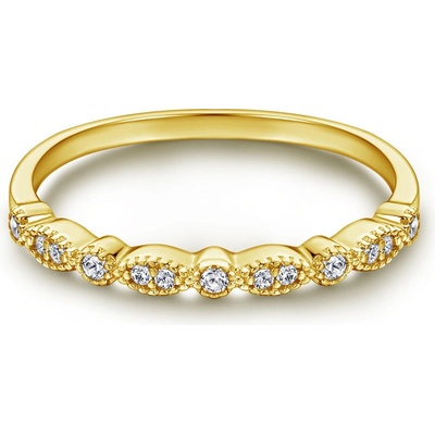 Lunica Stříbrný prstýnek TŘPYT GOLD 0620 6