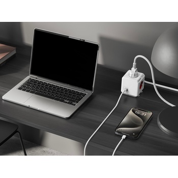 Cubenest PowerCube Extended USB PD 20W, USB, USB-C, 4x zásuvka, 1,5m PC420RD