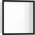 Hansgrohe XtraStoris Individual - Ниша за вграждане в стена с дизайнерска рамка, 30x30x10 см, матово бяло/матово черно 56099670 (56099670)