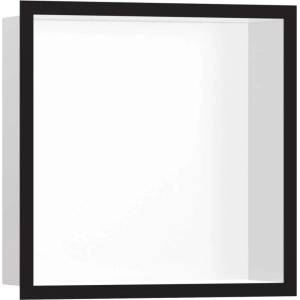 Hansgrohe XtraStoris Individual - Ниша за вграждане в стена с дизайнерска рамка, 30x30x10 см, матово бяло/матово черно 56099670 (56099670)
