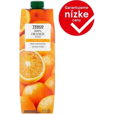 Tesco 100% pomarančová šťava 1 l