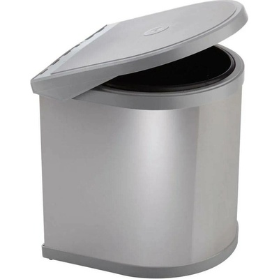 Elletipi Vstavaný odpadkový kôš RING - na dvierka, 10 L, nerez oceľ, PPI607/1 C10