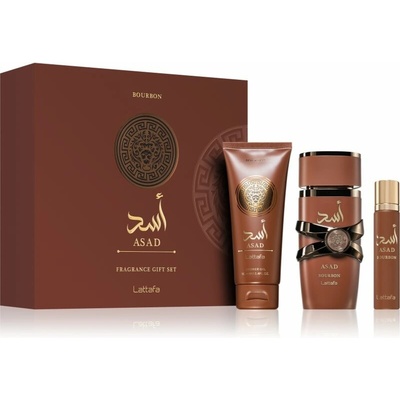 Lattafa Asad Bourbon EDP 100 ml + EDP 12 ml + sprchový gél 100 ml