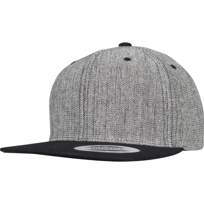 Flexfit 6089MS/6089VM Melange Snapback 6 panelová COT-55689Mo9699 Melír černá/černá
