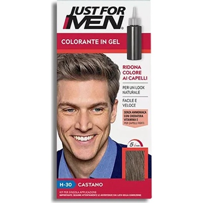 Just For Men šampón na zakrytie šedivých vlasov svetlá stredne hnedá H30