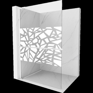 Mexen Kioto+ L Душ панел с рафт Walk-in 90 x 200 см, бял модел, бял - 800-090-123-20-85 (800-090-123-20-85)