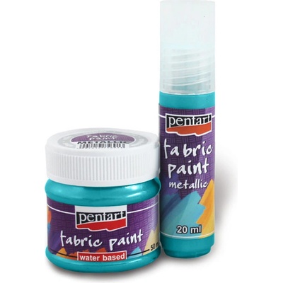 Farba na textil metalická 20 ml metalická svetlomodrá