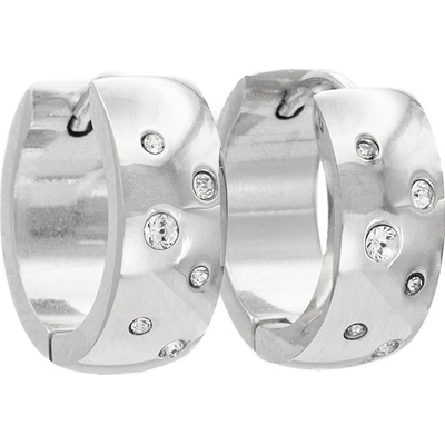 BRUNOshop.cz Náušnice VZOROVANÉ KROUŽKY s kamínky S4525