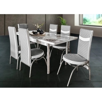 Image 1 of Мебелна фабрика НОВ ДОМ - гр. Ямбол Комплект маса + 6 стола Мрамор (93655252)