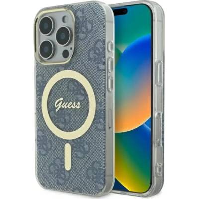 GUESS Калъф Guess IML 4G MagSafe за iPhone 16 Pro - син (3666339345389)