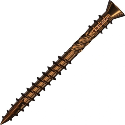 Terasové vruty 5,0 mm, ANTIK, nerez A2, dvojitý závit, voskované (200 ks + bit)