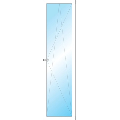 OKNA HNED Plastové okno 61x204 cm (610x2040 mm) bílé otevíravé a sklopné pravé