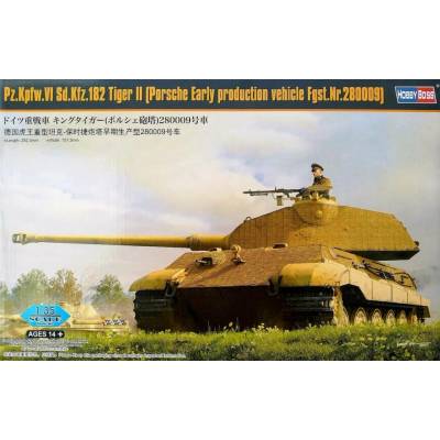 Hobby Boss Pz.Kpfw.VI Sd.Kfz.182 Tiger II Porsche Early production vehicle Fgst.Nr.280009 w/ Zimmerit 1:35