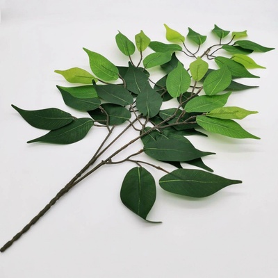 Umělá větvička ficus benjamina – 60 × 35 cm (výhodné balení 12 ks)