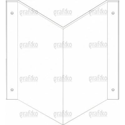 Grafiko | Prostorový držák obdélníkový 3D - (montáž na stěnu) - Materiál Hliník, Rozměr 210x148mm